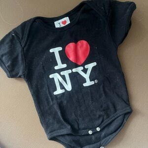 I Love NY Black and Red Kids One Piece